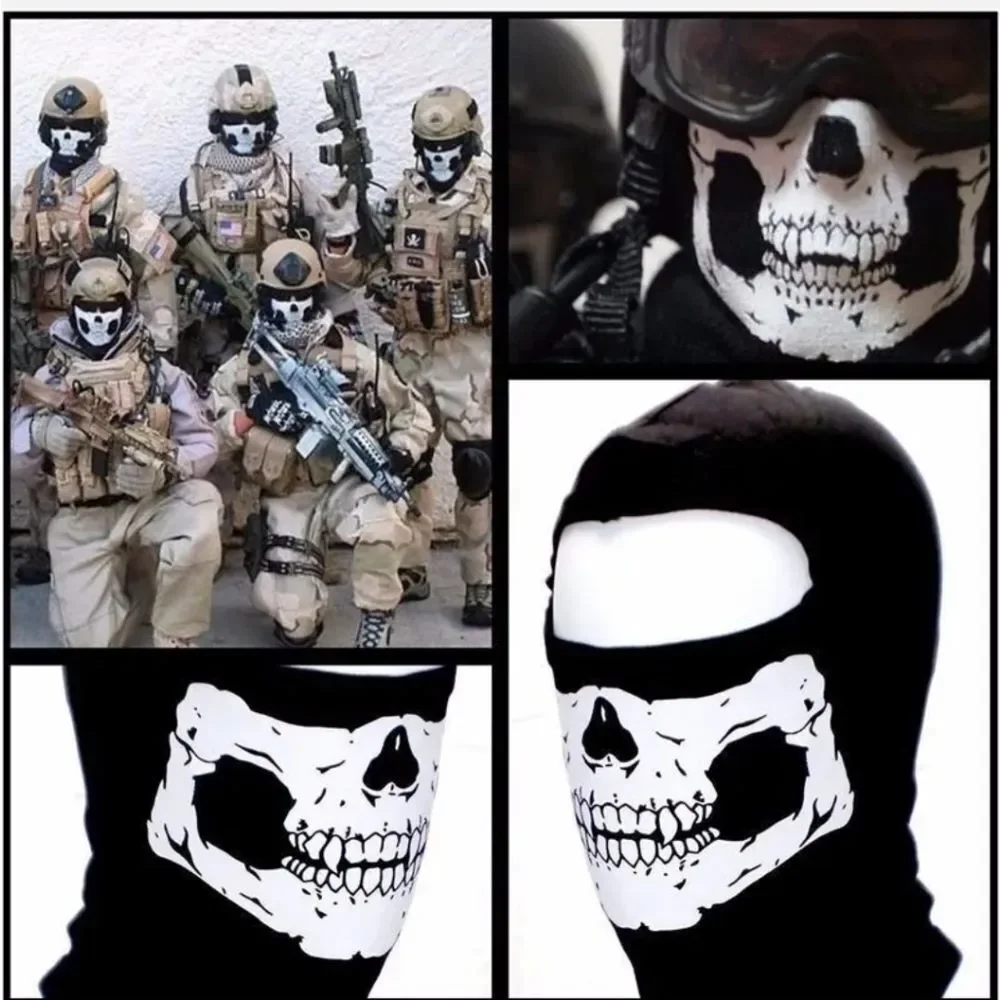 Ghost Skull Bike Motorcycle Helmet Hood Ski Sport Neck Balaclava Face Mask Hat